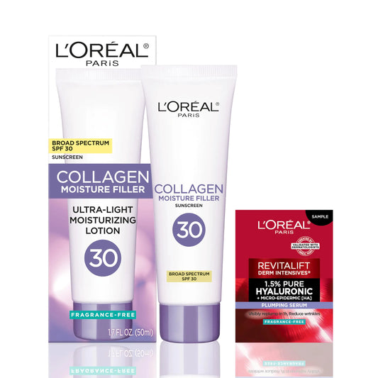 L'Oréal Paris Collagen Moisture Filler Face Cream with SPF 30 + Free Serum